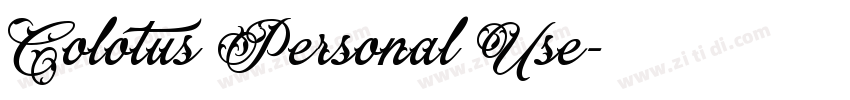 Colotus Personal Use字体转换